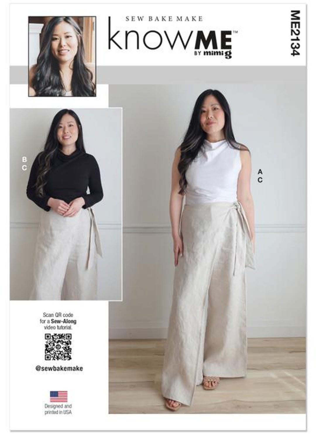 Know Me Sewing Pattern ME2134 Misses' Trouser and Knit Top With