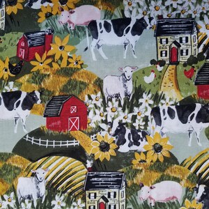 Better on Farm Animals Cotton Fabric (1 yard 35 inches)