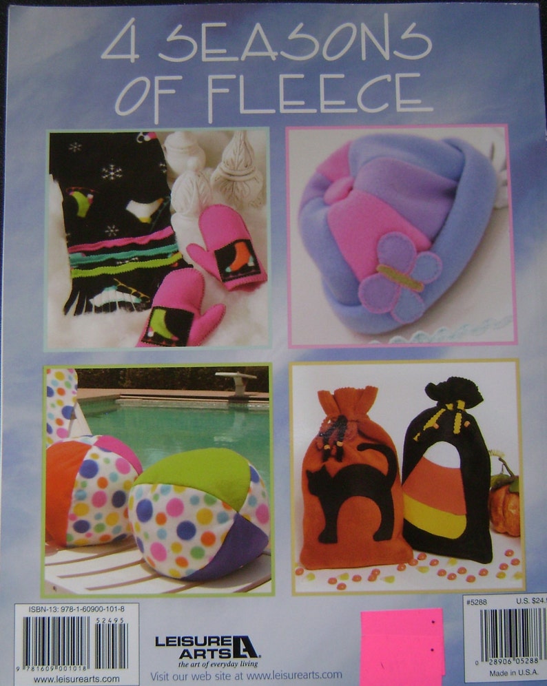 Leisure Arts 4 Seasons o Fleece Instruction Book