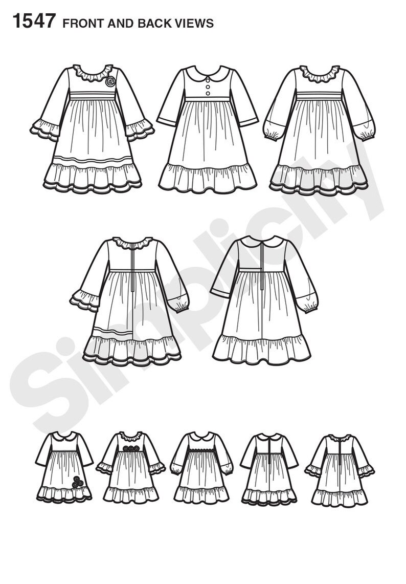 OUT of PRINT Simplicity Sewing Pattern 1547 Toddlers' and - Etsy