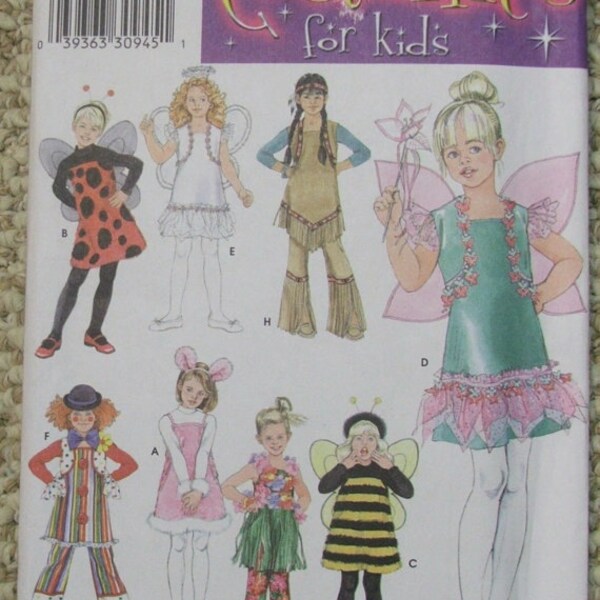OUT of PRINT Simplicity Sewing Pattern 3654 Child's Costume