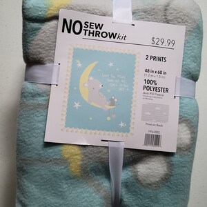No-sew Fleece Blanket DIY Kit Children & Adults Gift Idea Reversible  Double-sided Instructions Included 