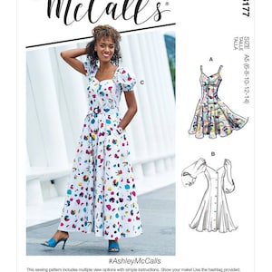 McCall&#39;s Sewing Pattern M8177 #AshleyMcCalls - Misses&#39; Dresses & Belt