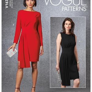 OUT of PRINT Vogue Sewing Pattern V1675 Misses&#39; Dress