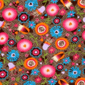 Sweeping Floral Fleece Fabric Sold by the Yard