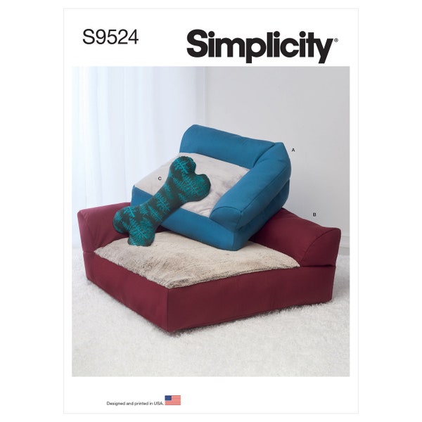 OUT of PRINT Simplicity Sewing Pattern S9524 Pet Beds and Stuffed Pillow Toy