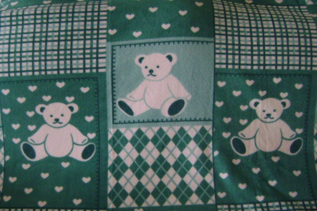 Teddy Bear Fleece Blanket Etsy