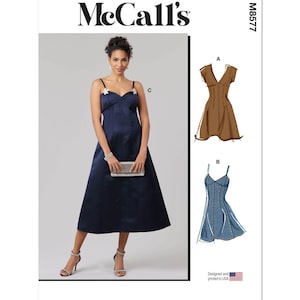 McCall's Sewing Pattern M8577 Misses' Dress with Sleeve and Length Variations