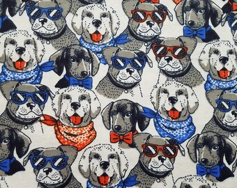 Sophisticated Dogs Flannel Fabric (1 yard)