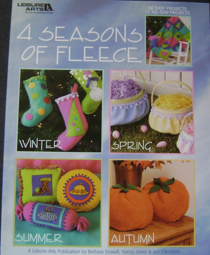 Leisure Arts 4 Seasons o Fleece Instruction Book