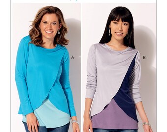 Kwik Sew Pattern K4187 Misses' Tulip-Overlay Tops