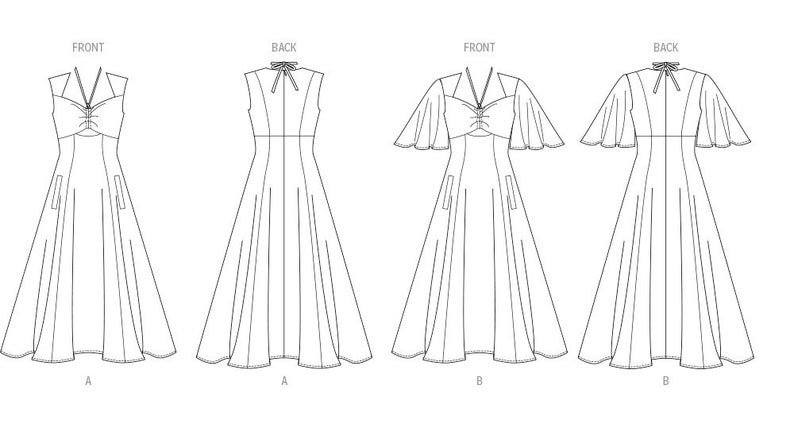 Vogue Sewing Pattern V2025 Misses' Dress With Sleeve Variations - Etsy
