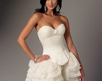 Butterick Sewing Pattern B6338 Curved-Hem Corsets and Skirts