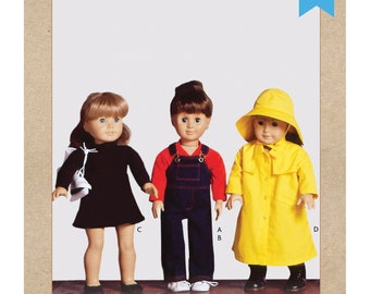 OUT of PRINT Kwik Sew Sewing Pattern K4375 18" Doll Clothes