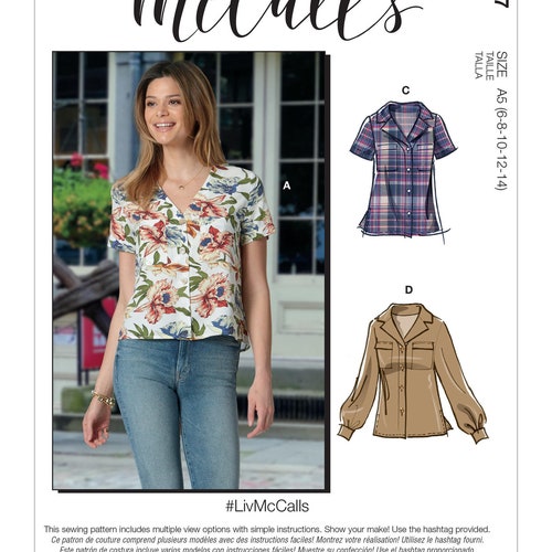 Mccall's Sewing Pattern M8104 Dawnmccalls Misses' - Etsy
