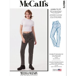 May include: McCall's sewing pattern M8473 for jeans with instructions for a custom fit using the Palmer/Pletsch Tissue Fitting Method. Designed and printed in the USA.