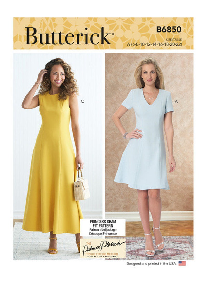 Butterick Sewing Pattern B6850 Misses' Jewel or V-neck Fit - Etsy