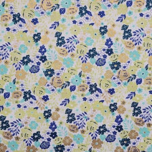 Floral Allover Metallic Cotton Fabric (1 yard)