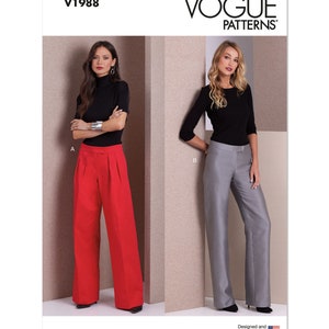 Vogue Sewing Pattern V1988 Misses' Pants