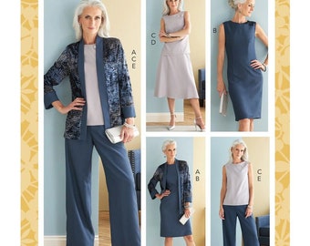 Butterick Sewing Pattern B6796 Misses' Jacket, Dress, Top, Skirt & Pants