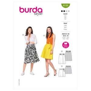 OUT of PRINT Burda Style Sewing Pattern 6130 Misses' Skirts
