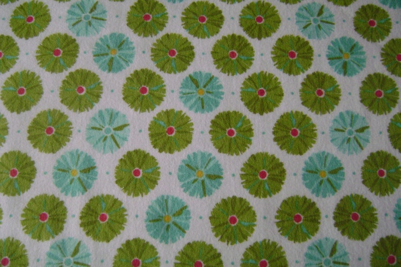 Multipuff Flower Flannel Fabric Sold by the yard image 1