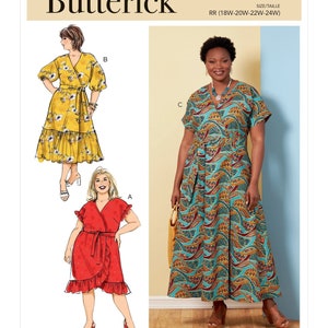 Butterick Sewing Pattern B6873 Women&#39;s Dress and Sash