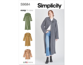 Simplicity Sewing Pattern S9684 Misses' Hooded Coats and Jacket with Length Variations