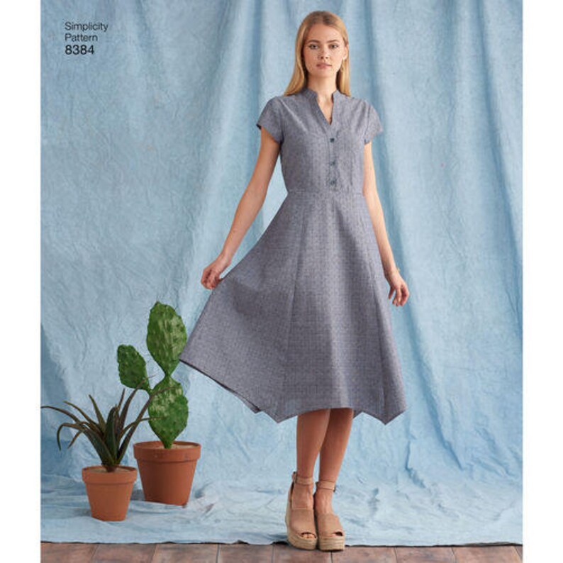Simplicity Sewing Pattern 8384 Misses' Dress With Length Etsy