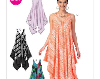 McCall&#39;s Sewing Pattern M7402 Misses&#39; Handkerchief-Hem, Tent Dresses and Jumpsuit
