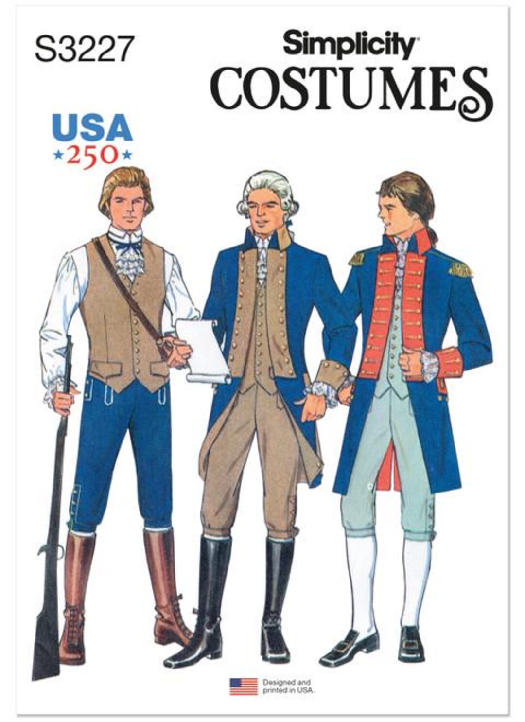 Simplicity Sewing Pattern S3227 Men's Continental Uniform Costumes