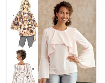 OUT of PRINT Butterick Sewing Pattern B6132 Misses' Top - Etsy