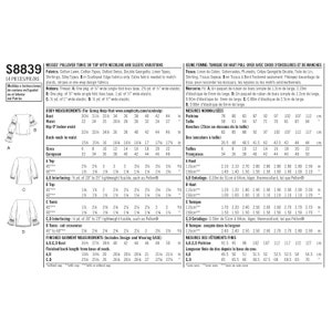Simplicity Sewing Pattern S8839 Misses' Pullover Tunics and Tops - Etsy