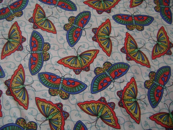 Butterflies Cotton Fabric Sold by the Yard | Etsy