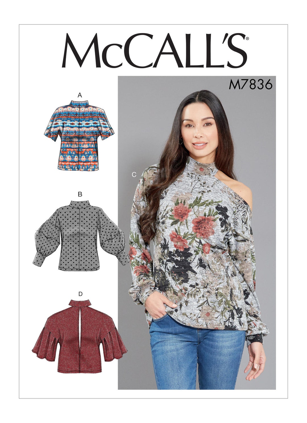 OUT of PRINT Mccall's Sewing Pattern M7836 Misses' Tops - Etsy