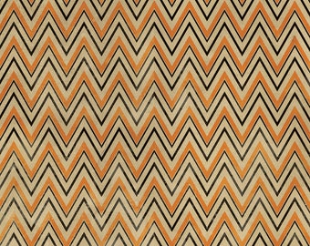 Halloween Zig Zag Cotton Fabric Sold by the Yard