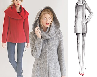 OUT of PRINT Simplicity Sewing Pattern 1254 Misses&#39; Leanne Marshall Easy Lined Coat or Jacket