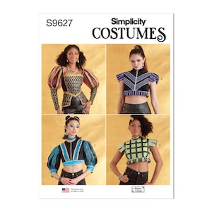 Simplicity Sewing Pattern S9627 Misses' Costume Tops by Andrea Schewe Designs