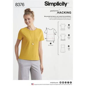 Simplicity Sewing Pattern 8376 Misses&#39; Knit Top with Multiple Pieces for Design Hacking