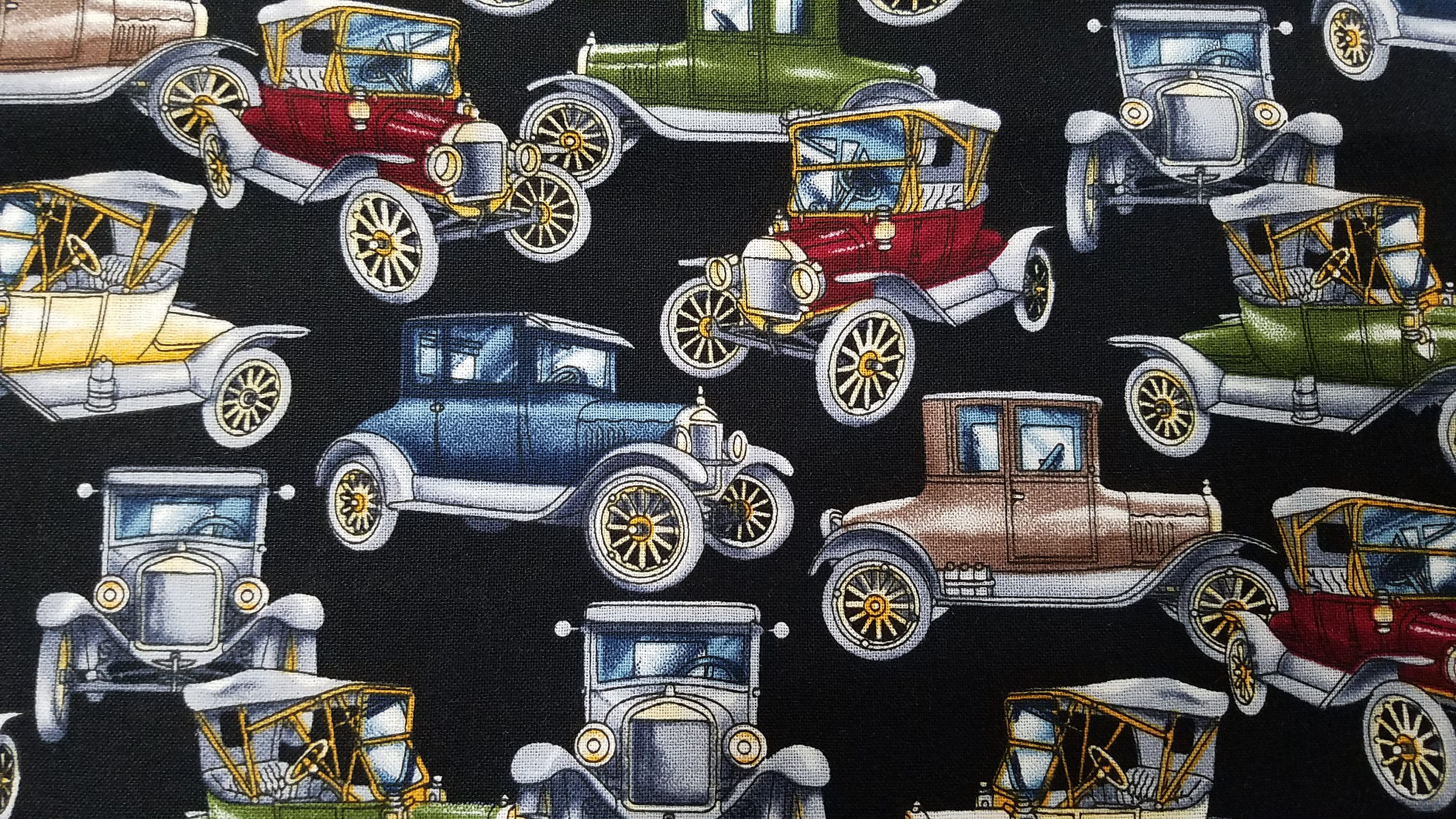Fabric With Antique Cars On It Antique Cars Blog