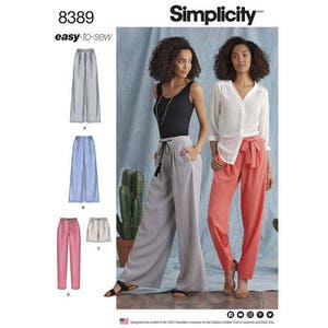 May include: A sewing pattern for wide-legged pants with a variety of styles. The pattern includes instructions for making pants with a straight leg, a wide leg, and a cropped leg. The pattern is easy to sew and includes instructions for all skill levels.