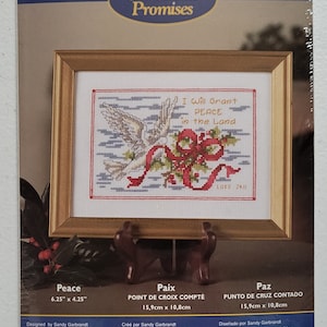 Bucilla - Christmas Promises &quot;Peace&quot; Counted Cross Stitch Kit