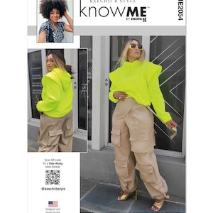 Know Me Sewing Pattern ME2054 Misses' and Women's Sweatshirt and Cargo Pants by Keechii B Style