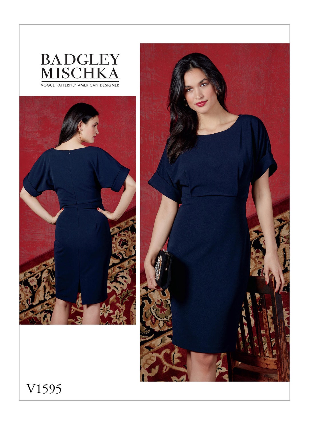 Vogue Sewing Pattern: 9844: EASY: Misses' A-line Dress W/Neck