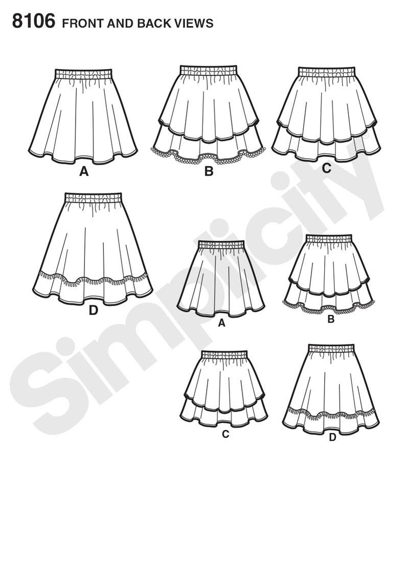 Simplicity Sewing Pattern 8106 Girls' / Girls' Plus - Etsy