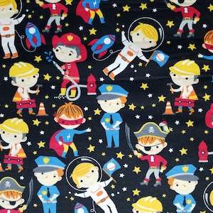 Boy Dress Up Time Snuggle Flannel Fabric (1 yard 24 inches)