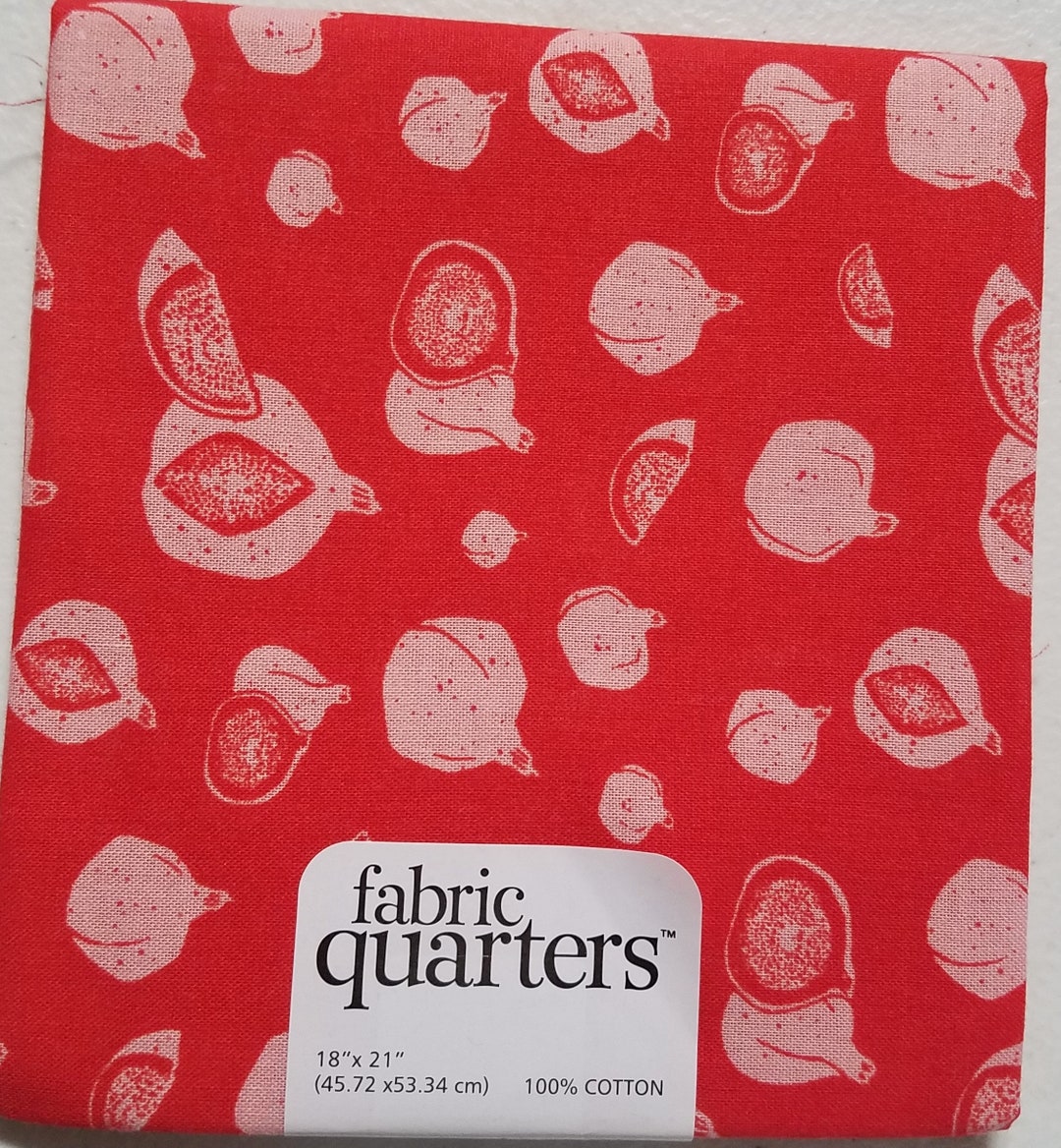 Fabric Quarters Cotton Fabric 18 Figs Red Etsy