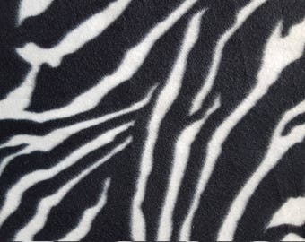 Black & White Zebra Fleece Fabric (1.5 yards)