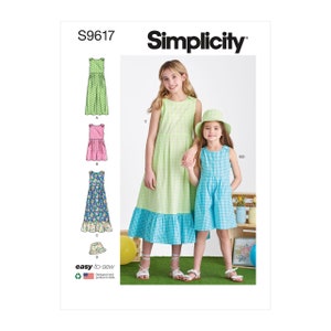 Simplicity Sewing Pattern S9617 Children&#39;s and Girls&#39; Jumpsuit, Romper and Dress
