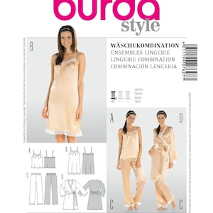 Burda Style Sewing Pattern 7627  Lingerie Coordinates